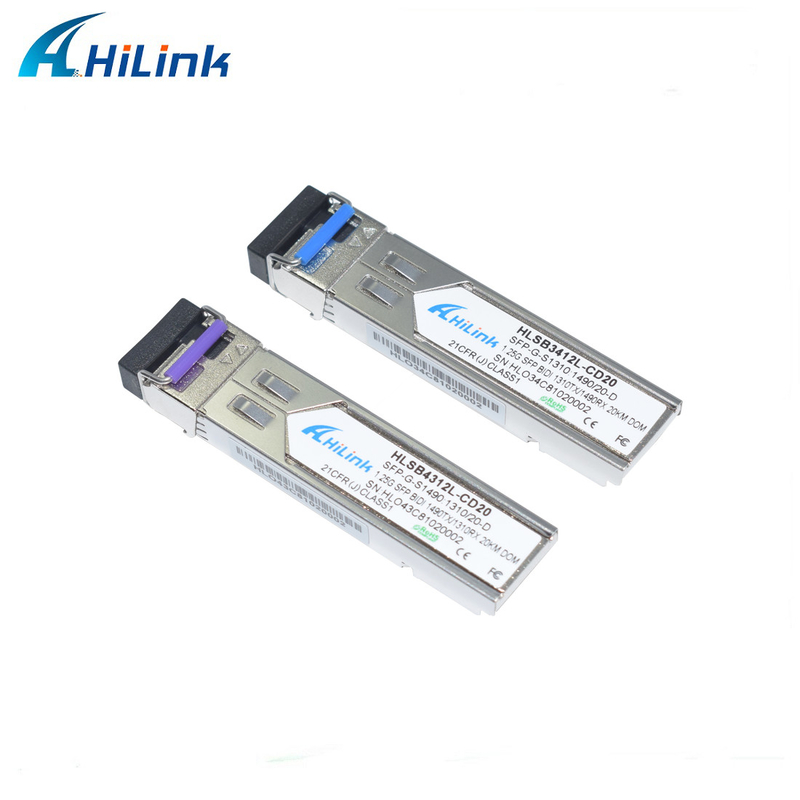 1000BASE DWM BIDI SFP T1310nm/R1490nm 20KM LC/SC SFP Transceiver DOM