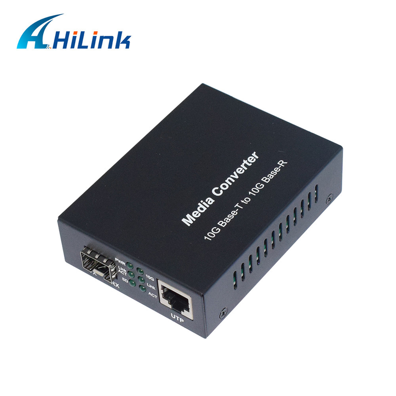10G Media Converter 1 SFP+ Port and 1 RJ45 Port 100/1000Base-T 2.5/5/10GBase-T Auto