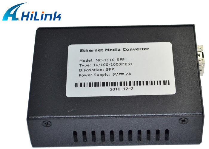 Fiber optic to RJ45 Port Fiber Media Converter 10/100/1000M SFP Media Converter Single Mode
