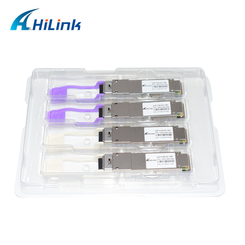 100Gb/s QSFP28 BiDi 80km Transceiver Hot Pluggable Simplex LC/UPC DOM Optical Transceiver Module