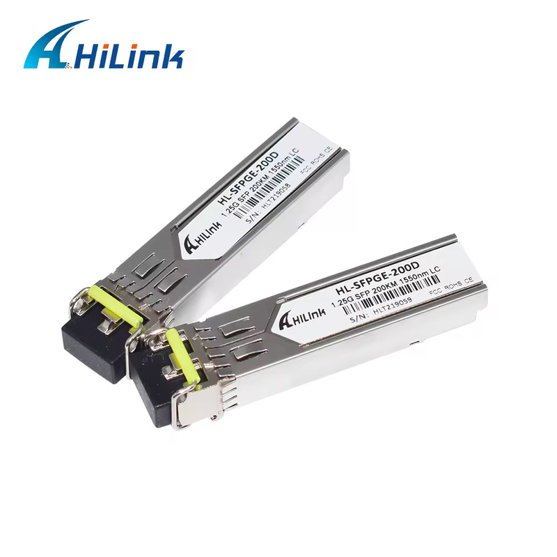 1000BASE 200KM GLC-ZX-SM-200 1.25G 1550nm 200KM SMF SFP Transceiver Dual LC Connector