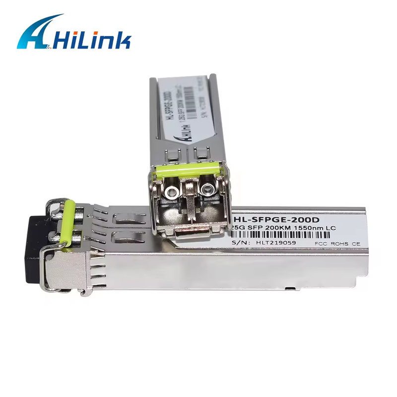 1000BASE 200KM GLC-ZX-SM-200 1.25G 1550nm 200KM SMF SFP Transceiver Dual LC Connector