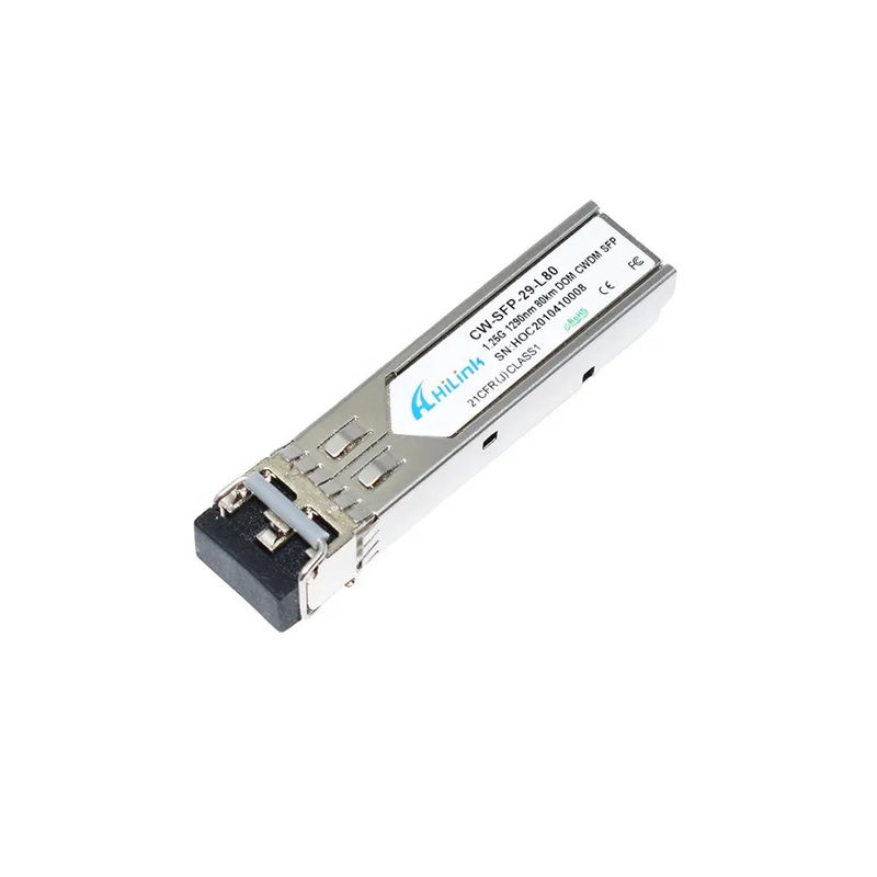 1000BASE-ZX Duplex LC 1.25G 1290nm 80km DOM CWDM SFP Single Mode Transceiver Module