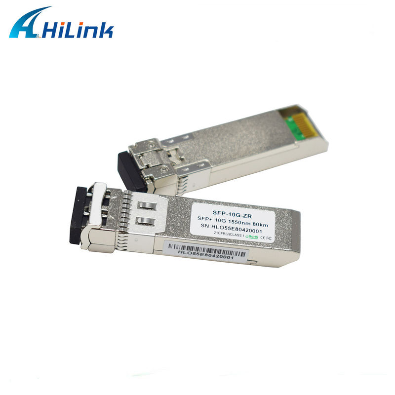 80KM Distance SFP 10G SMF 1550nm ZR Duplex LC DDM Optical Module with EML Transmitter