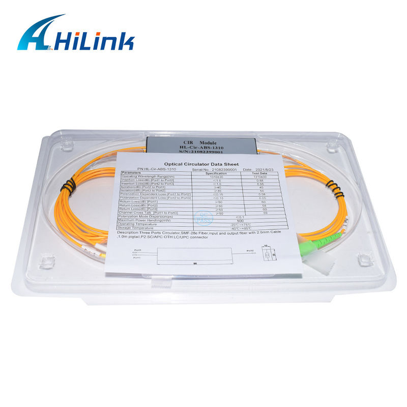ABS Box 3 Ports Circulator, Port1&Port3-LC/UPC, Port2-SC/APC 1310nm/1550nm/1610nm