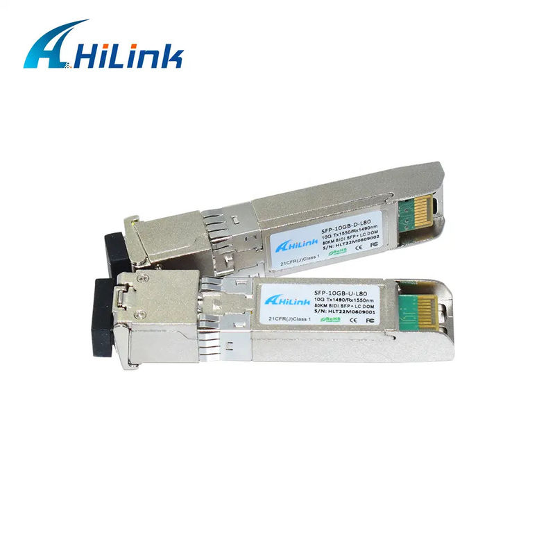 10G-ZR4-80KM 10G BIDI 80KM 1490nm/1550nm SFP+ STM-64 WDM 8SFP+ SMF