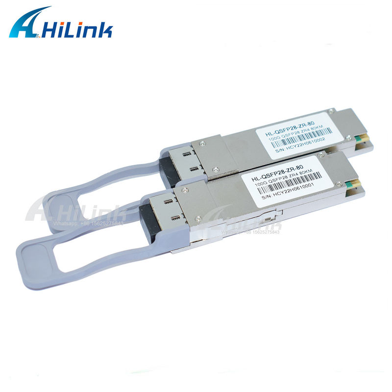QSFP28 ZR4 80KM LWDM4 1295-1304NM LC Connector SOA+Pin Fiber Optic Transceiver Good Price Communication & Networking Product