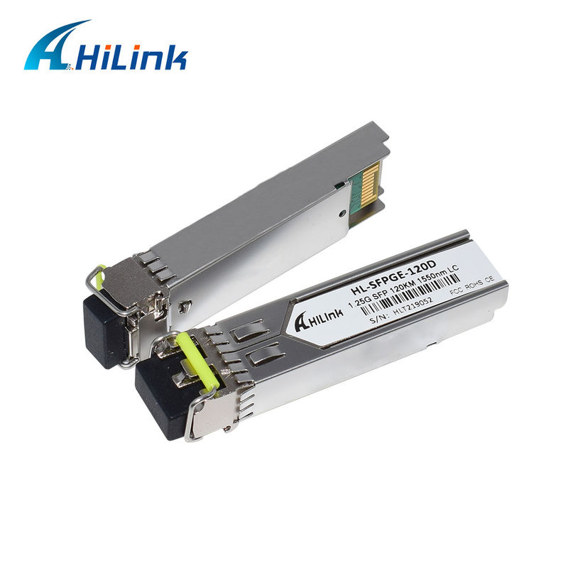 HL-SFPGE-120D HILINK 1.25G SFP Transceiver 1550nm LC Connector DDM GBIC Module for Long Distance 120km Reach and Stable Performance