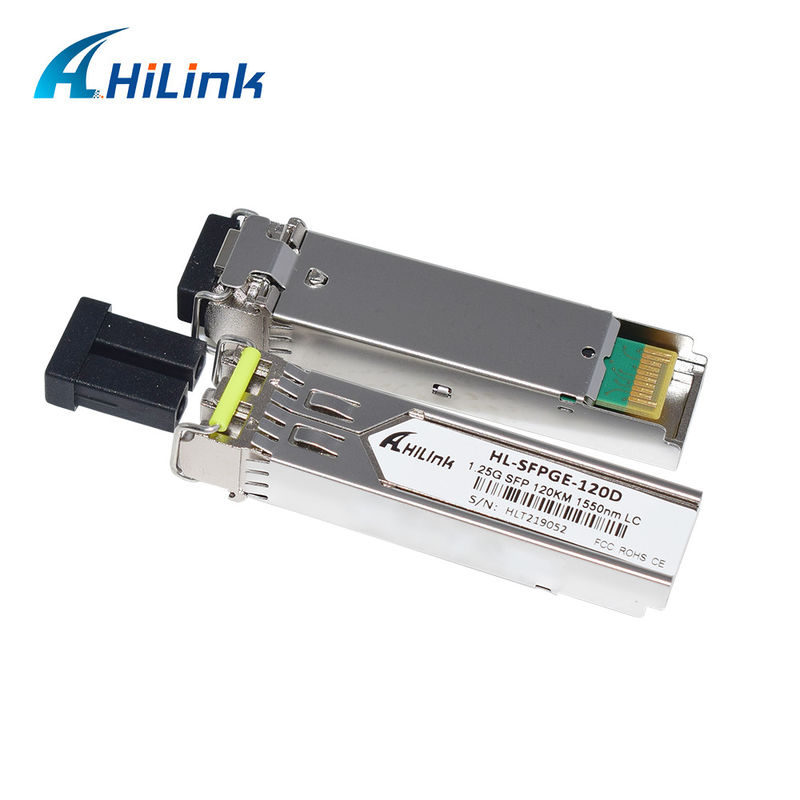 HL-SFPGE-120D HILINK 1.25G SFP Transceiver 1550nm LC Connector DDM GBIC Module for Long Distance 120km Reach and Stable Performance