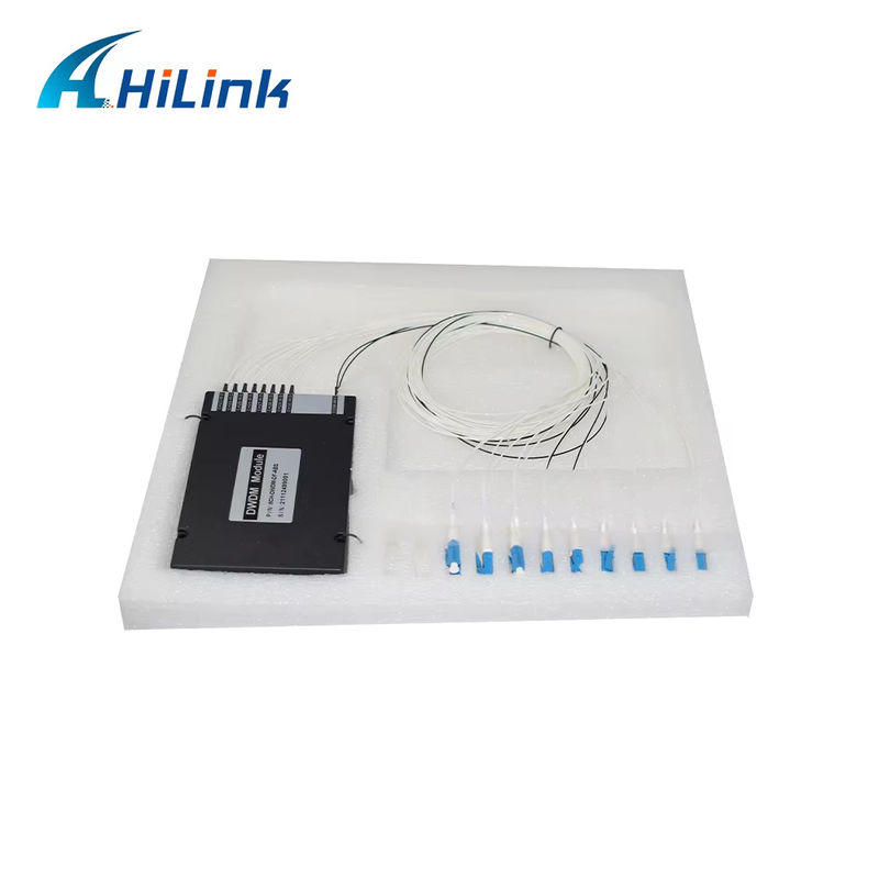 WDM Equipment 8CH 100GHZ DWDM MUX Demux Dual Fiber Duplex LC UPC C Band ABS Box