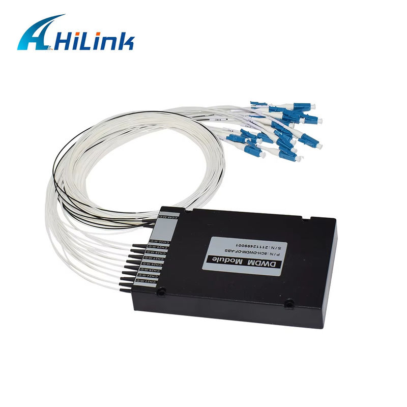WDM Equipment 8CH 100GHZ DWDM MUX Demux Dual Fiber Duplex LC UPC C Band ABS Box