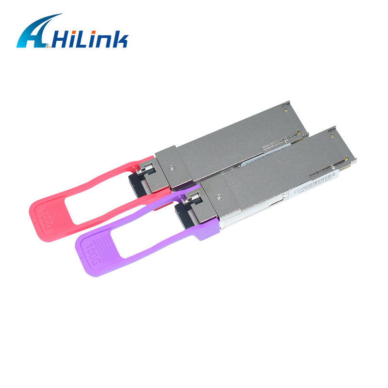 100Gb/s QSFP28 LR BIDI Single Lambda Optical Transceiver 1271nm 1331nm SMF Single LC Connector 10km DOM