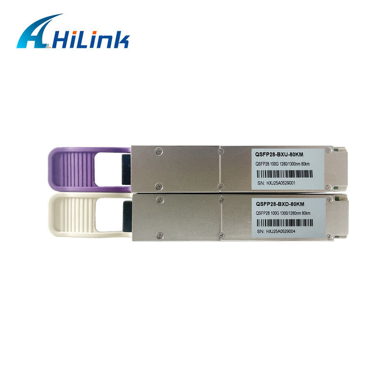 100Gb/s 80Km QSFP28 ZR4 BIDI Transceiver Module for Long Distance Data Transmission
