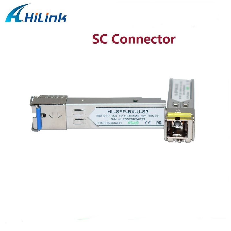 1.25G BIDI 1310/1550nm 3km SFP Transceiver for Long-Distance Data Transmission in 0 to 70C Temperature