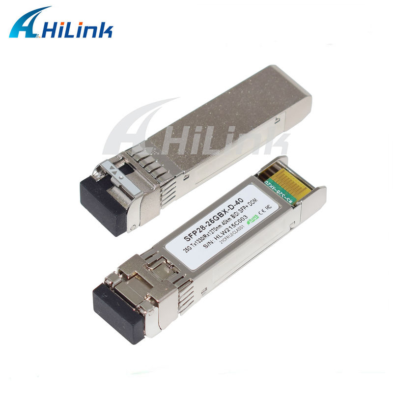25Gb/s 40Km SFP28 BIDI Transceivers LC single connector Hot pluggable Fully RoHS Compliant