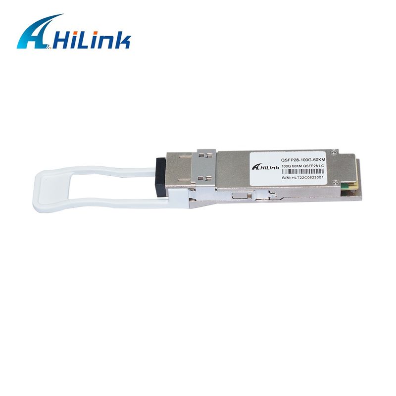 100Gb/s 60km QSFP28 Transceiver Hot Pluggable Duplex LC Connector EML+PIN with SOA  Single mode DDM