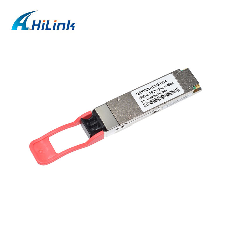 100Gb/s QSFP28 ER4 Optical Transceiver Module 40KM Hot Pluggable Duplex LC LAN WDM APD SMF RoHS-6 compliant