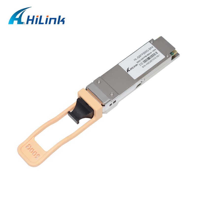 QSFP200G QSFP56 200G SR4 Hot Pluggable Optical Transceiver 70m@OM3 100m@OM4 FEC Single MPO12 Multimode Fiber RoHS complaint High Speed for 200GBASE-SR4 Ethernet links Data centers