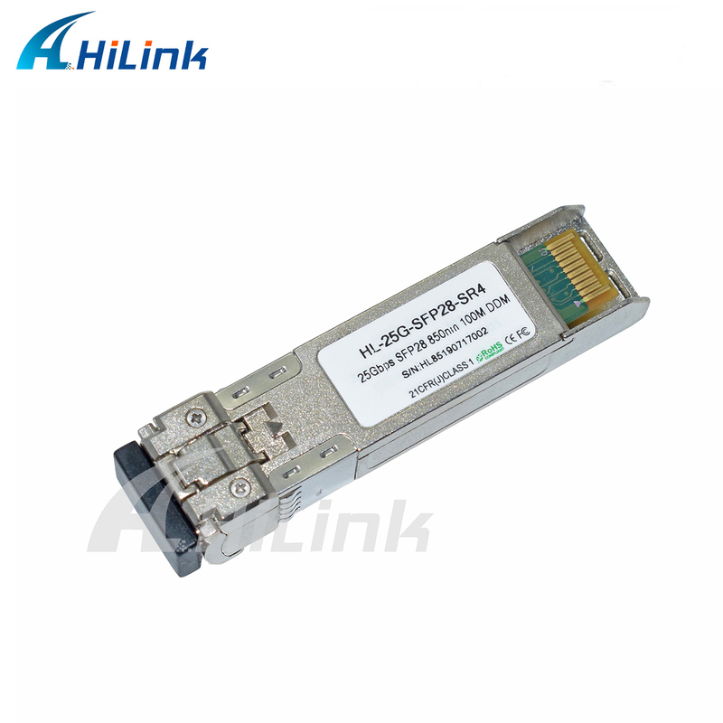 25G SFP28 SR MMF Fiber Optic Module 850nm 100m GBIC Optical Transceiver Industrial Temperature