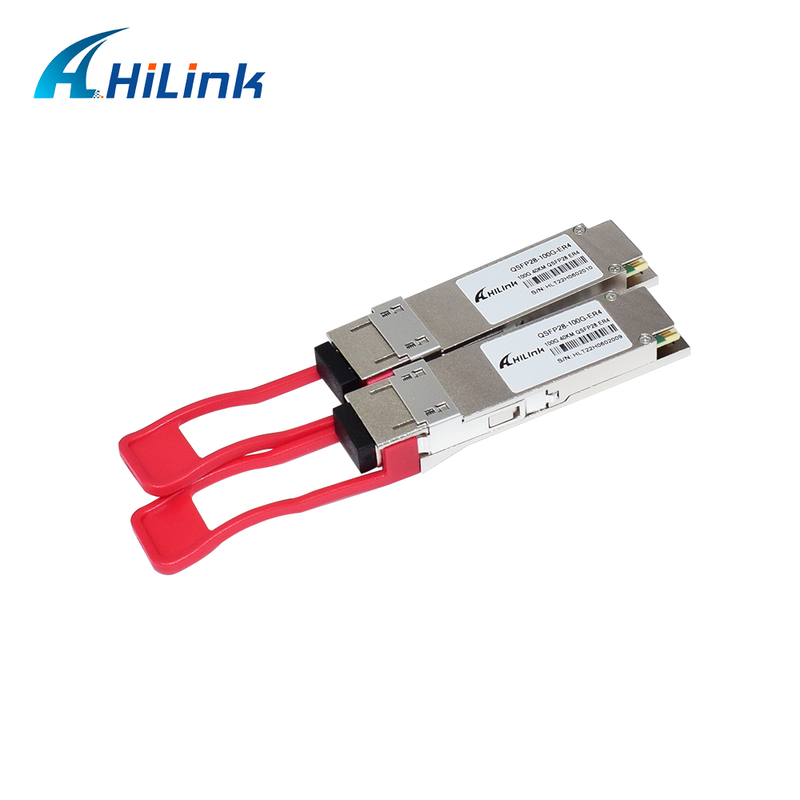 QSFP28 100G Optical Transceiver Module with 40km Reach, Low Power Consumption (<4.5W), and RoHS 6/6 Compliance for Data Centers