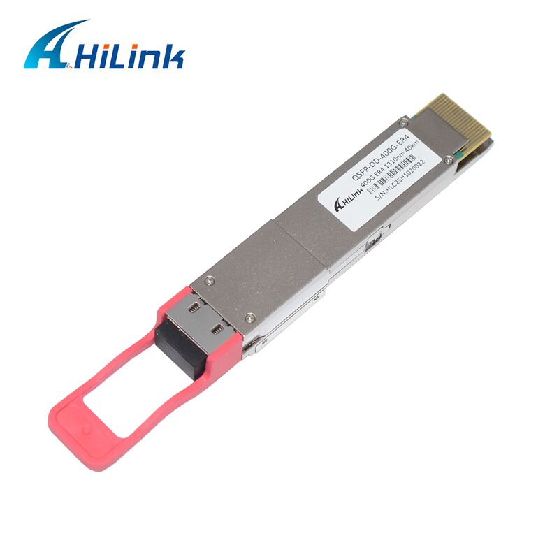 Hilink 400G QSFP-DD ER4 Optical Transceiver Module with 40km Transmission and OMA Sensitivity <-14dBm RoHS Compliant