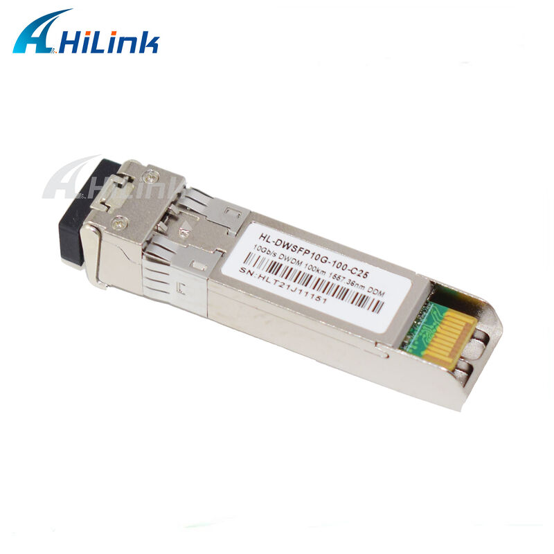 10G SFP+ DWDM Transceiver 80km 100km CH17~61 120km CH20~55 100GHz Industrial Commercial Temperature