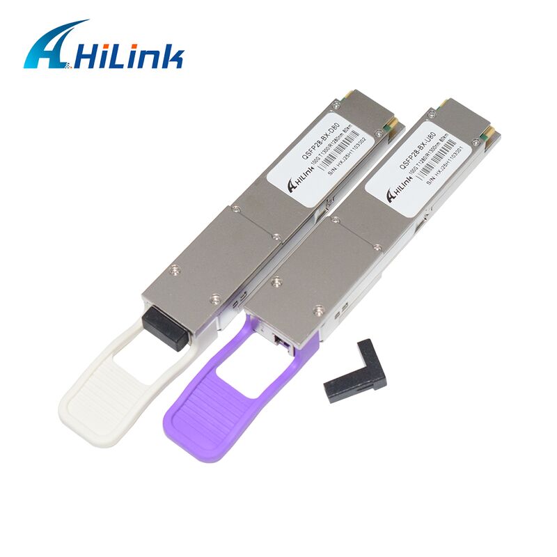 Hilink QSFP28-BX-U80/D80 100Gb/s BIDI Optical Transceiver Module with 80km Reach for 100G Ethernet