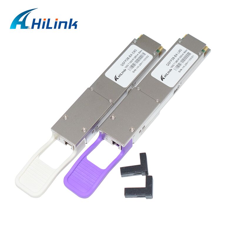 Hilink QSFP28-BX-U80/D80 100Gb/s BIDI Optical Transceiver Module with 80km Reach for 100G Ethernet