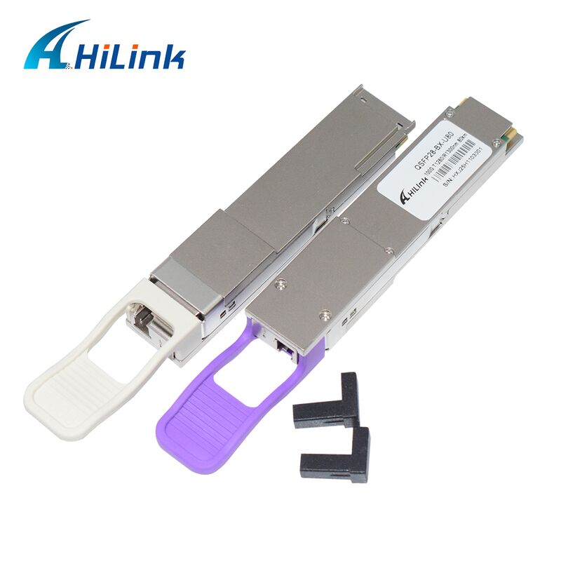 Hilink QSFP28-BX-U80/D80 100Gb/s BIDI Optical Transceiver Module with 80km Reach for 100G Ethernet