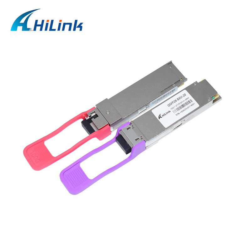 Hilink HL-QSFP28-100G-UD-20 100Gb/s 20km QSFP28 BIDI LR1 Optical Transceiver Module with Hot Pluggable LC Connector