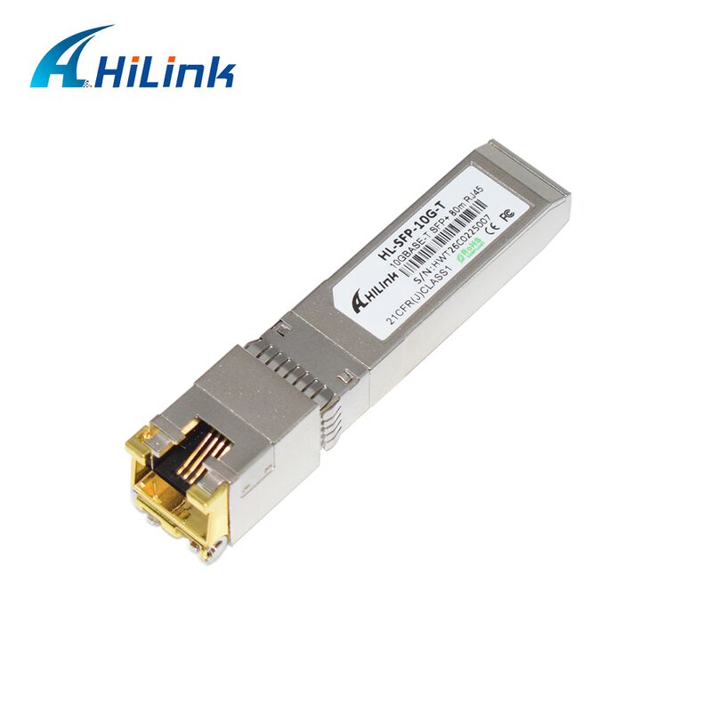 Hilink 10G Data Rate SFP+ Transceiver with 30M/80M Distance and RoHS Compliant 10GBASE-T Copper Module