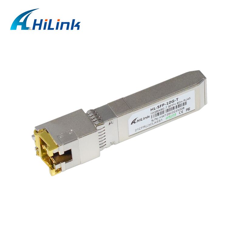 Hilink 10G Data Rate SFP+ Transceiver with 30M/80M Distance and RoHS Compliant 10GBASE-T Copper Module