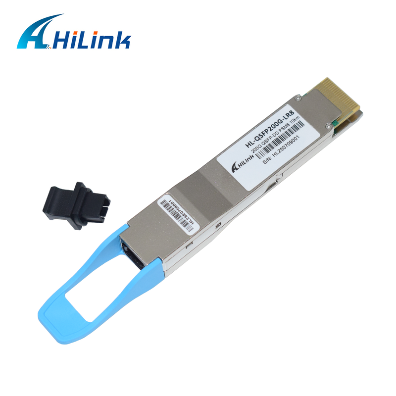 Hilink HL-QSFP200G-LR8 200G QSFP DD PSM8 Optical Transceiver with 10km Distance and Hot Pluggable Design