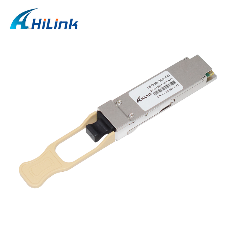 Hilink QSFP56-200G-SR4 200G BASE-SR4 QSFP56 Transceiver with 850nm Multi-mode and Diagnostic Monitoring