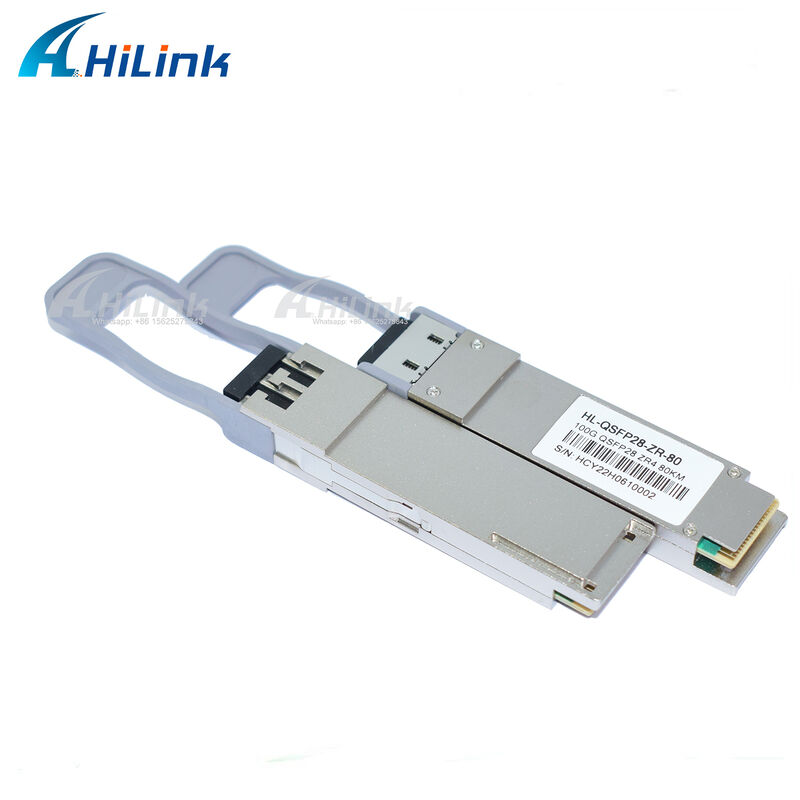 100Gb/s QSFP28 Transceiver with 80km Reach Hot Pluggable Duplex LC Connector LAN WDM EML TOSA