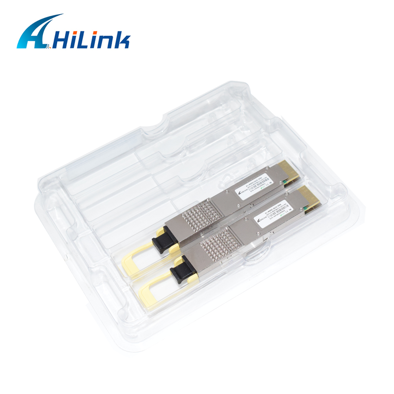 Hilink Compatible 400G QSFP-DD SR4 Optical Module with MPO-12 Connector for 100m Transmission