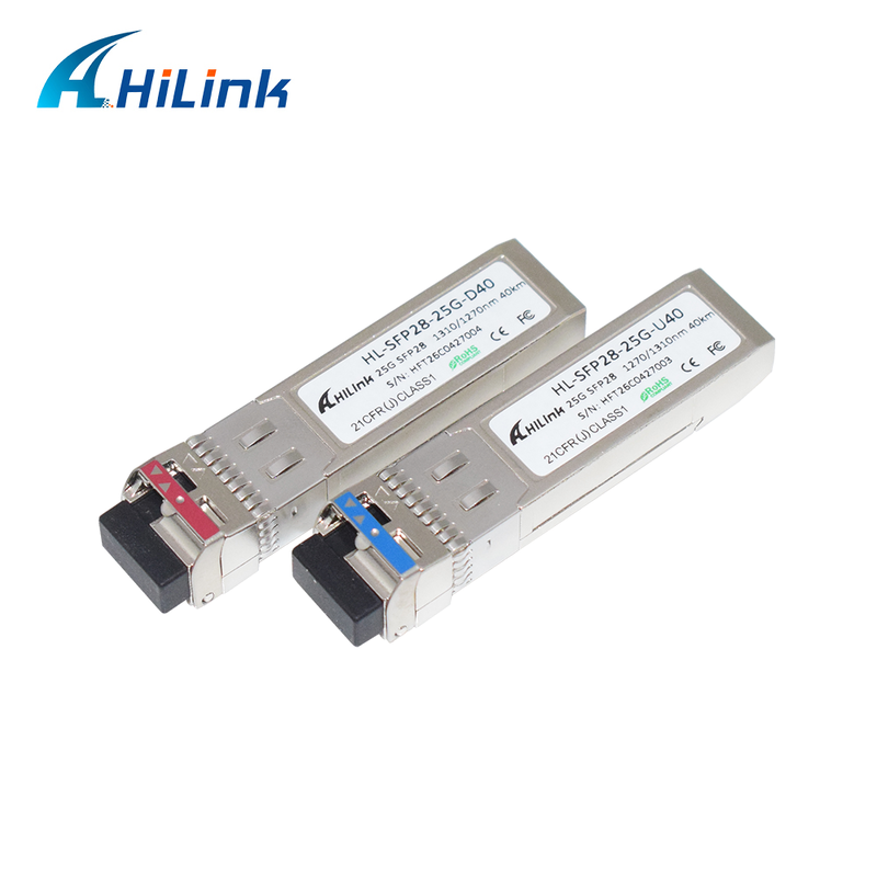 25GBASE SFP28 25G BIDI 10KM 1270/1330nm DML+PIN LC Optical Module Transceiver DOM