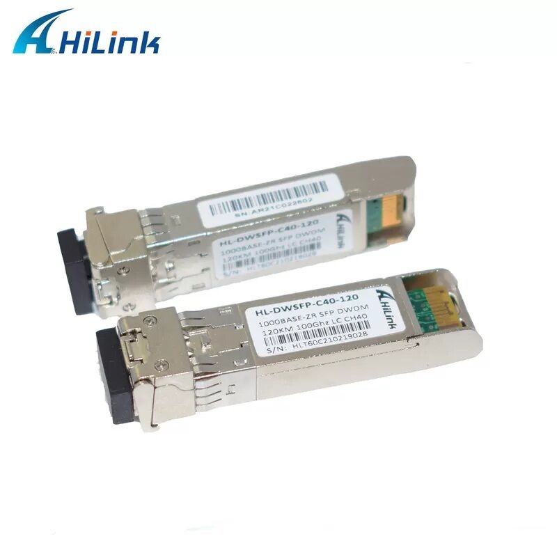 Hilink Compatible 1.25G DWDM SFP Optical Transceiver with Duplex LC Connector for 40km/80km/120km/160km Distance