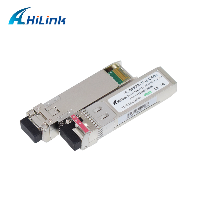 Industrial Grade 25G BIDI 1270/1310nm 40KM APD+TIA Optical Module Single-Fiber Simplex LC DOM