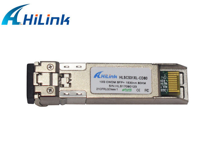 Hilink SFP+ Transceiver Module 10G CWDM 1530nm Wavelength ZR Module 80km Distance