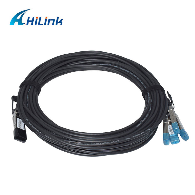 Passive Direct Attached Copper Cable Twinax DAC 40G QSFP To 4xSFP 5M Length