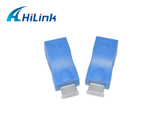 Cat 5e Cat 6 Cable Fiber Media Converter HDMI Extender 30M Network Support HDMI To RJ45