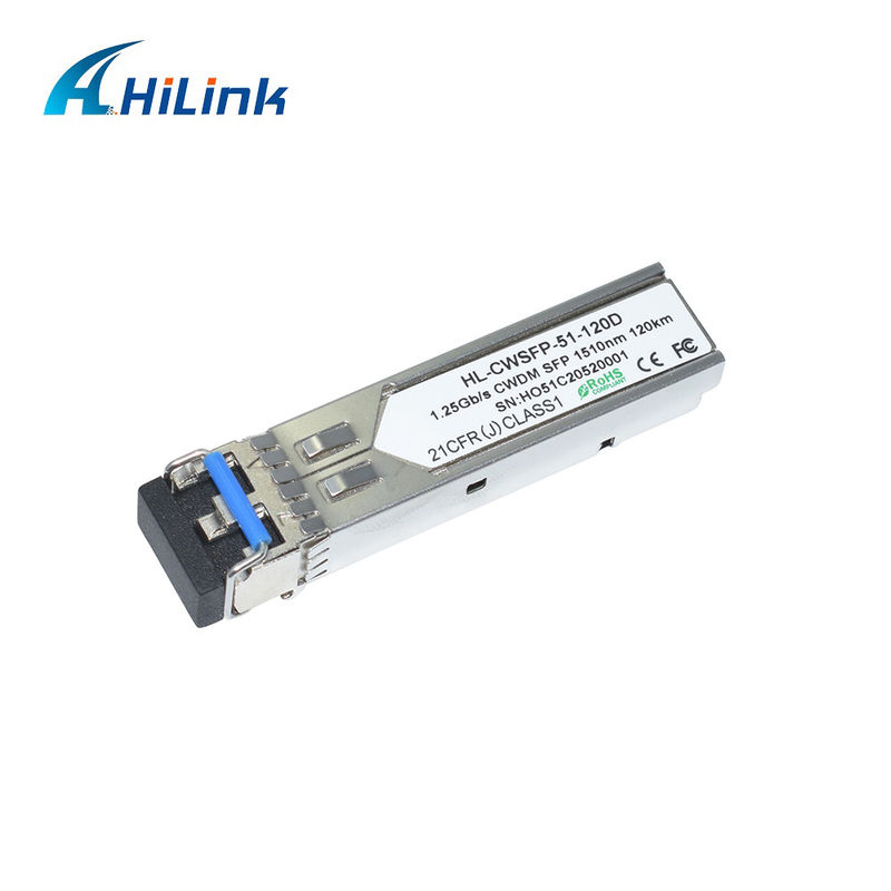 120km CWDM SFP Fiber Optic Ethernet Transceiver LC 1000Base 1.25G 1470-1610nm With DDM