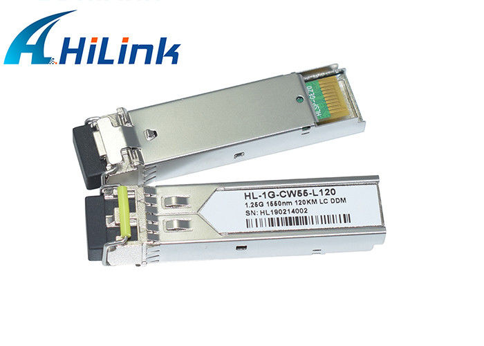 CWDM SFP+ Transceiver Module 1000Base 1550nm Wavelength LC Connector 120km Distance