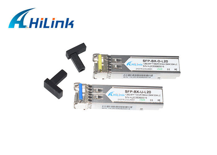 1550nm WDM 80km Fiber Optical SFP Transceiver 1.25G 1000Base