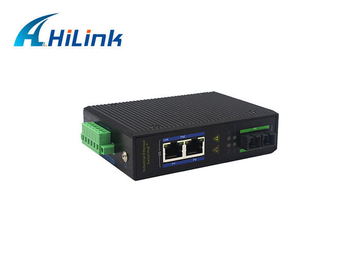 1000base Sc Industrial Media Converter IP40 Uninterrupted PoE