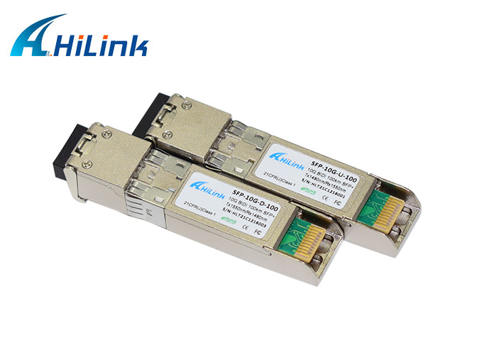 100KM Single SFP+ Transceiver Module 10G BIDI 1490/1550nm 10BASE