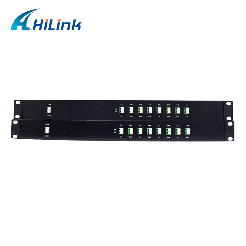 2x8ch DWDM Mux Demux Module Low PDL 19 Inch 1U Rack Mounted LC APC
