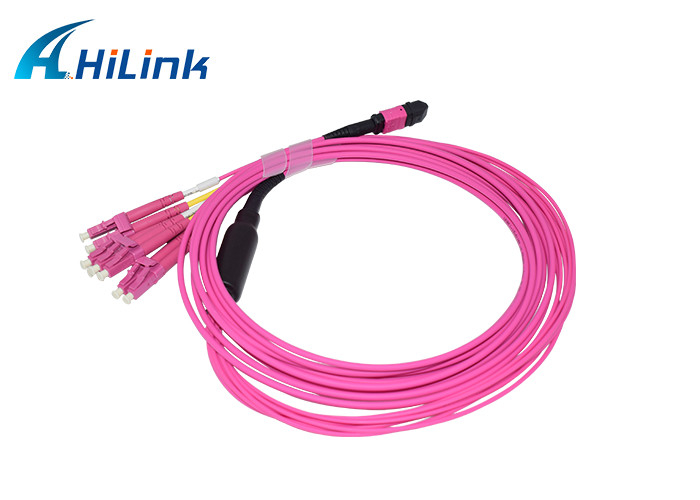 5M OM4 Duplex MM Type B 50/125um 8 Fiber Jumper Cables MPOF - 4LC/UPC