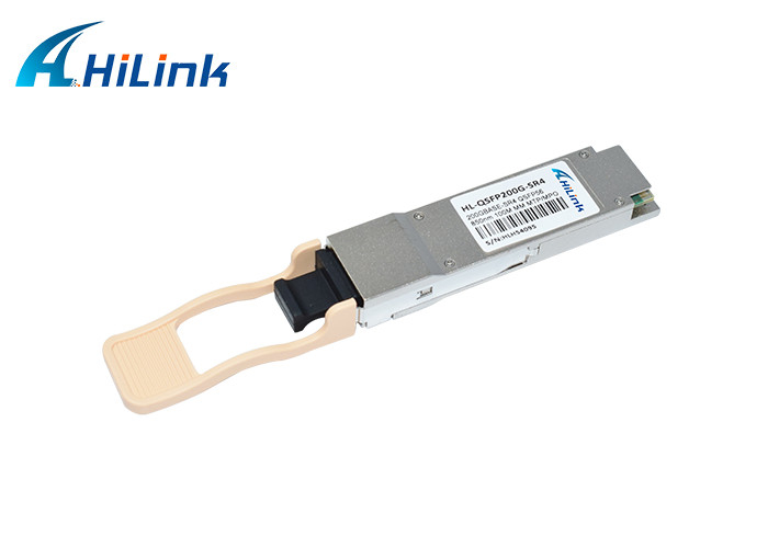 Hot Pluggable Fiber Optic Transceiver 200G QSFP56 SR4 100m 850nm Four Parallel Lanes